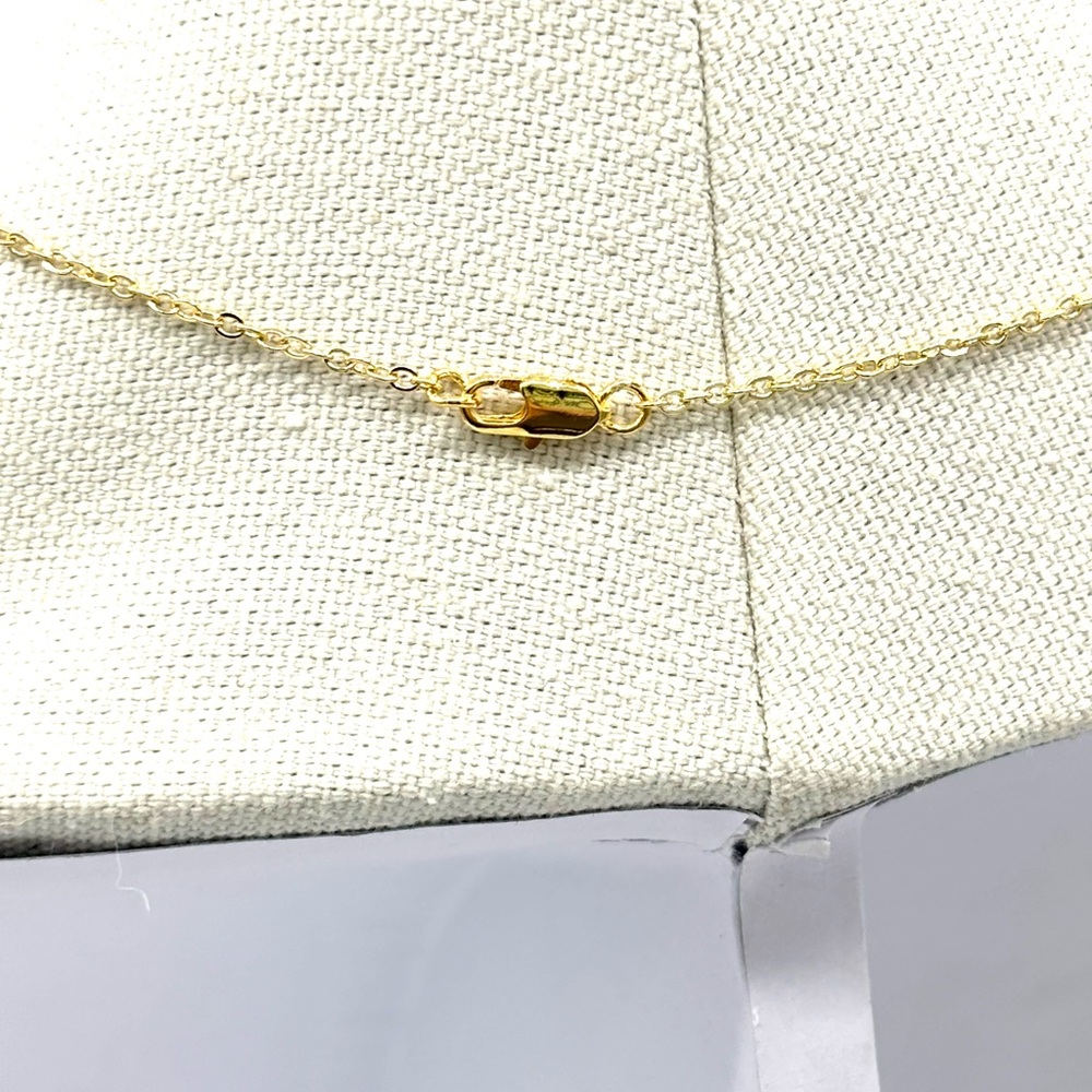 Hand Crafted Sunstone Heart Gold Necklace - Picture 3 of 9